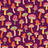 Fabric Michael Miller Violet Mushroom Medley Feelin' Groovy by the Quarter Yard DCX12469-VIOL-D