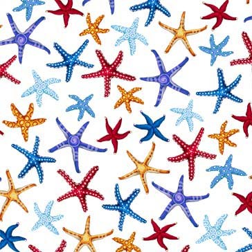 Fabric Michael Miller White Galaxy Sail Away by the Quarter Yard DCX12513-WHIT