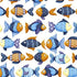 Fabric Michael Miller White School of Fish Sail Away by the Quarter Yard DCX12512-WHIT