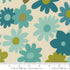 Fabric Moda Aqua Blooming Blossoms Happy Daze by the Quarter Yard 33840-18