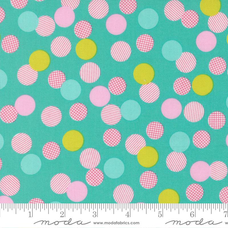 Fabric Moda Aqua Playful Dot Pick Me by the Quarter Yard 22494-14