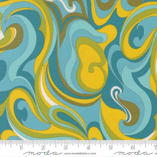 Fabric Moda Aqua Vibing Happy Daze by the Quarter Yard 33844-15