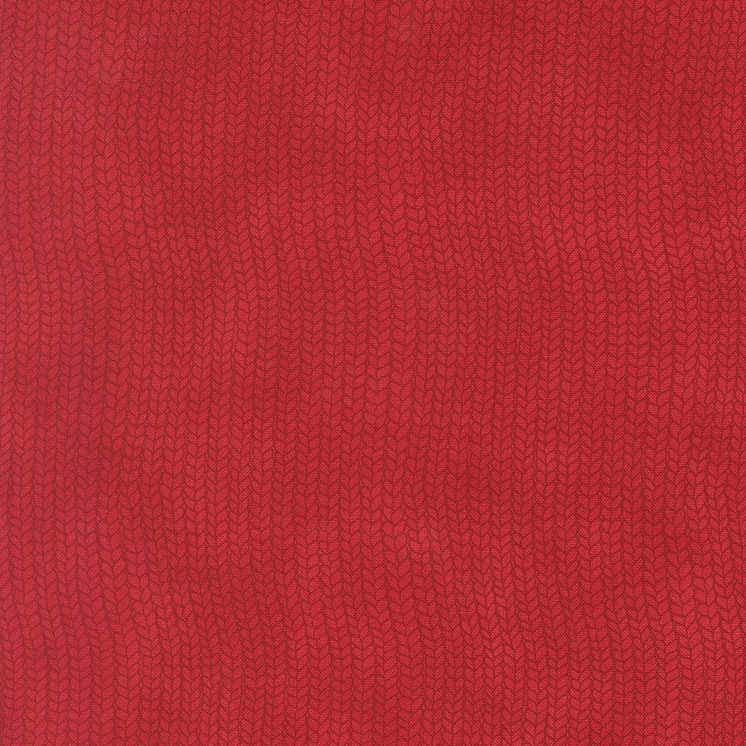 Fabric Moda Berry Red Stocking Weave Stripes When Snow Falls by the Quarter Yard 56177-14