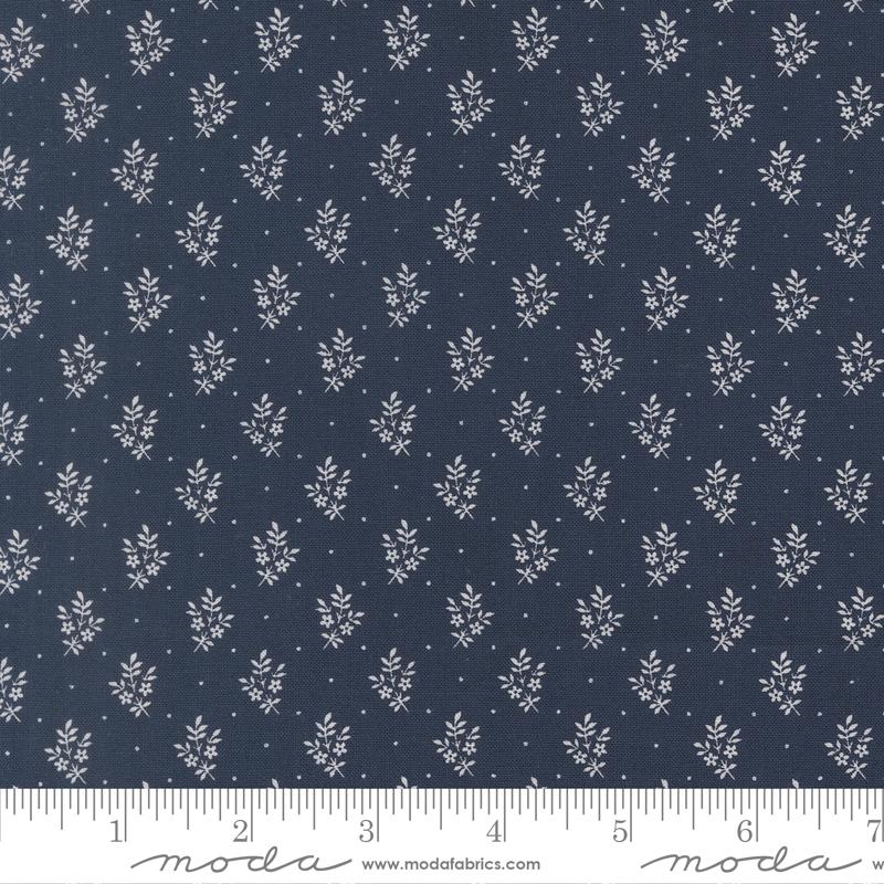 Fabric Moda Blue Flower Sprig American Gatherings III by the Quarter Yard 49327-15