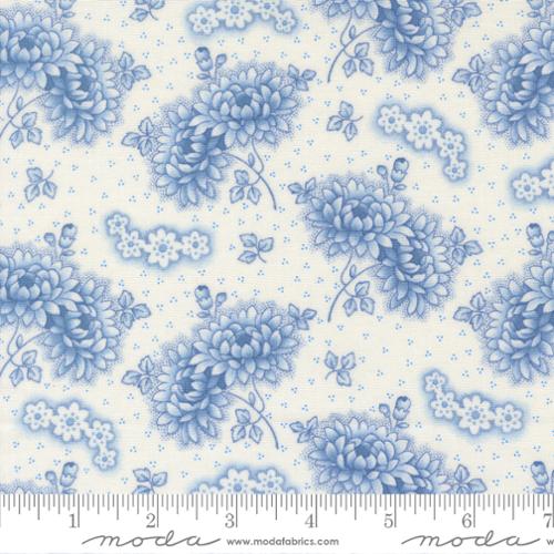 Fabric Moda Blueberry Vintage Linen Florals Rosie by the Quarter Yard 35423-28