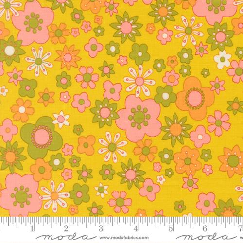 Fabric Moda Citrine Petal Power Happy Daze by the Quarter Yard 33841-15