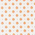 Pattern of small orange flowers on a white background