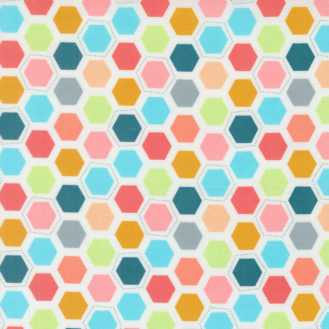 Fabric Moda Cloud Box Hex Honeyed Horizon by the Quarter Yard 47016-11