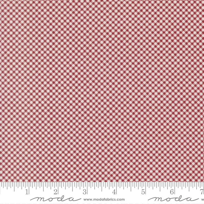 Fabric Moda Cloud Crimson Cross Stitch American Gatherings III by the Quarter Yard 49328-23