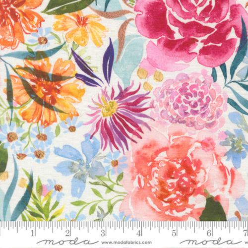 Fabric Moda Cloud Midsummer Bloom in Canvas Soulstice by the Quarter Yard 39860-11CV