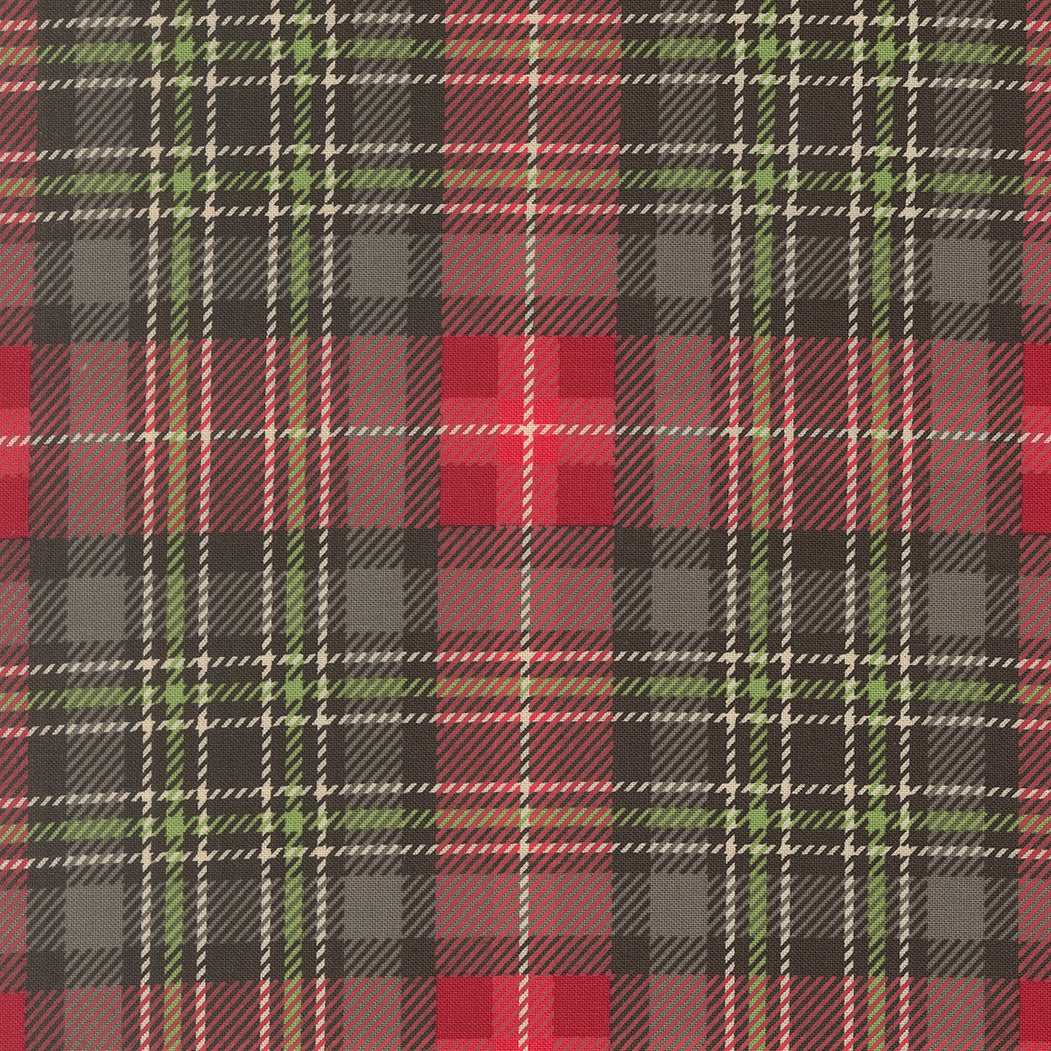 Fabric Moda Coal Christmas Plaid Holiday Cheer by the Quarter Yard 20977-19