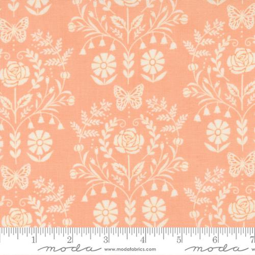 Fabric Moda Coral Damask Kindness by the Quarter Yard 56152-24