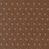 A close-up of a brown fabric or wallpaper pattern featuring a repeating geometric design of small diamonds, cream striped diamonds, and tiny gold dots.