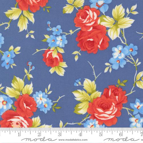 Fabric Moda Denim Jeans Country Rose Rosie 108" Wide Back by the Quarter Yard 108038-19