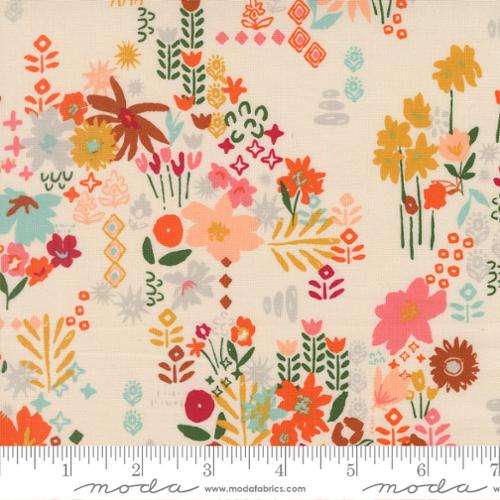 Fabric Moda Eggshell Busy Boho Florals Boho Haven by the Quarter Yard 45644-11