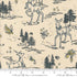 Fabric Moda Eggshell Oh Deer Toile Old World Yuletide by the Quarter Yard 45622-11M