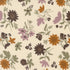 Pattern of stylized flowers and leaves on a beige background