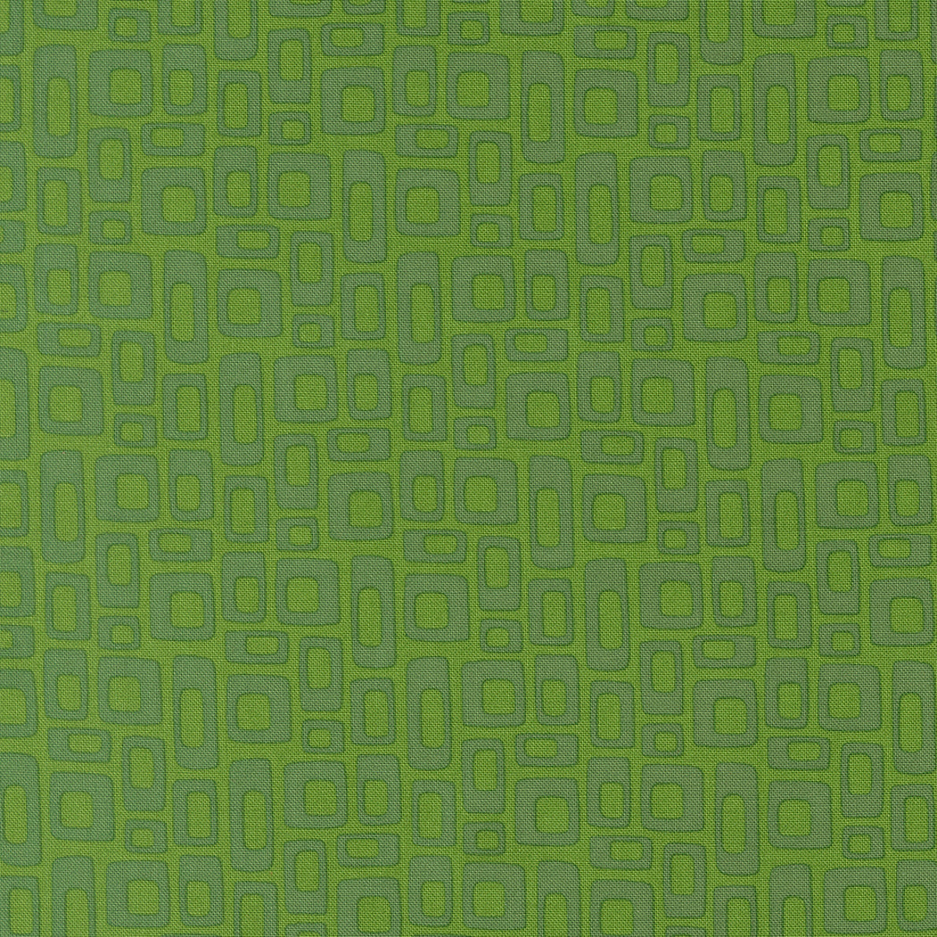 Green fabric texture with geometric pattern