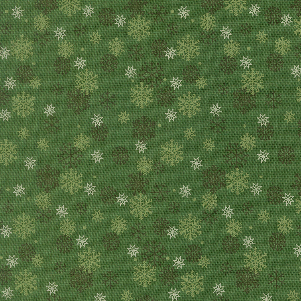 Fabric Moda Evergreen Snow Flurry Holiday Cheer by the Quarter Yard 20976-14
