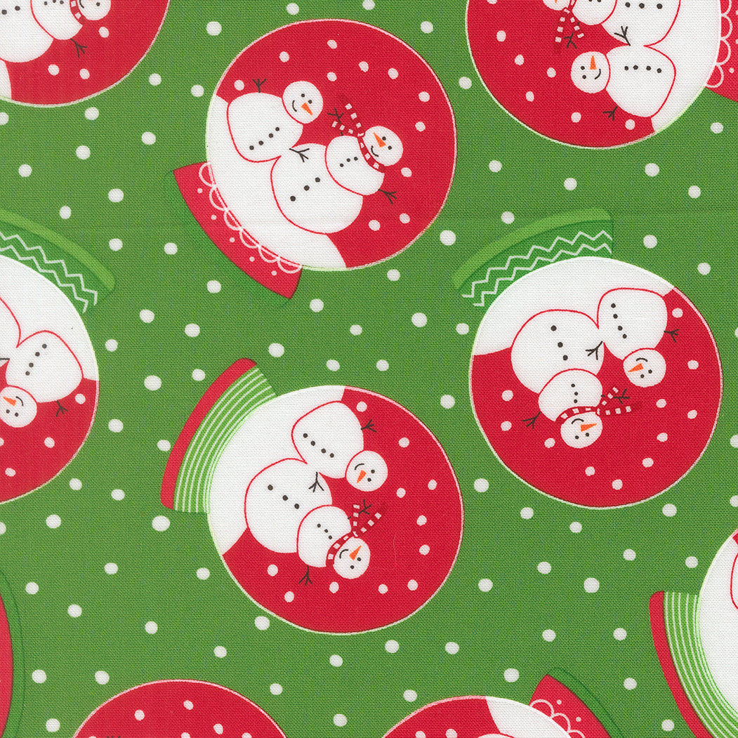 Fabric Moda Evergreen Snow Globe Snow Time by the Quarter Yard 22500-13