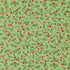 Pattern of green leaves and red berries on a green background