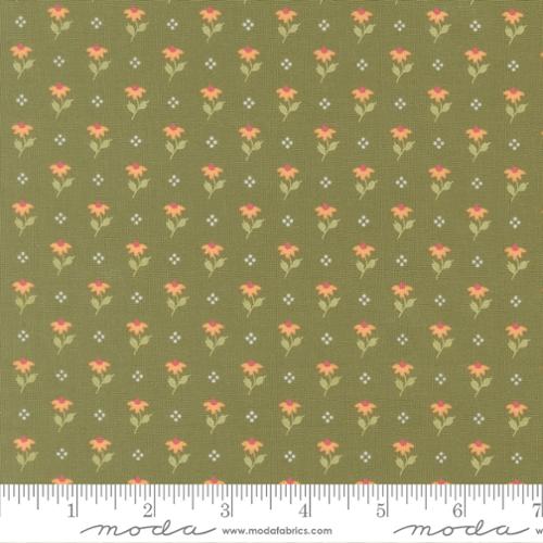 Fabric Moda Fern Bumbling Posies Wild Honey by the Quarter Yard 5252-15