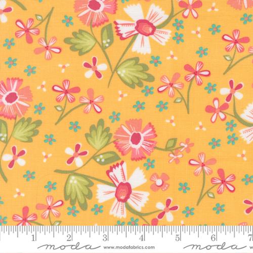 Fabric Moda Goldenrod Garden Florals In the Garden by the Quarter Yard 29230-18