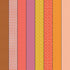 Set of vertical color swatches with various patterns and colors.