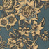 Floral pattern with beige flowers on a blue background