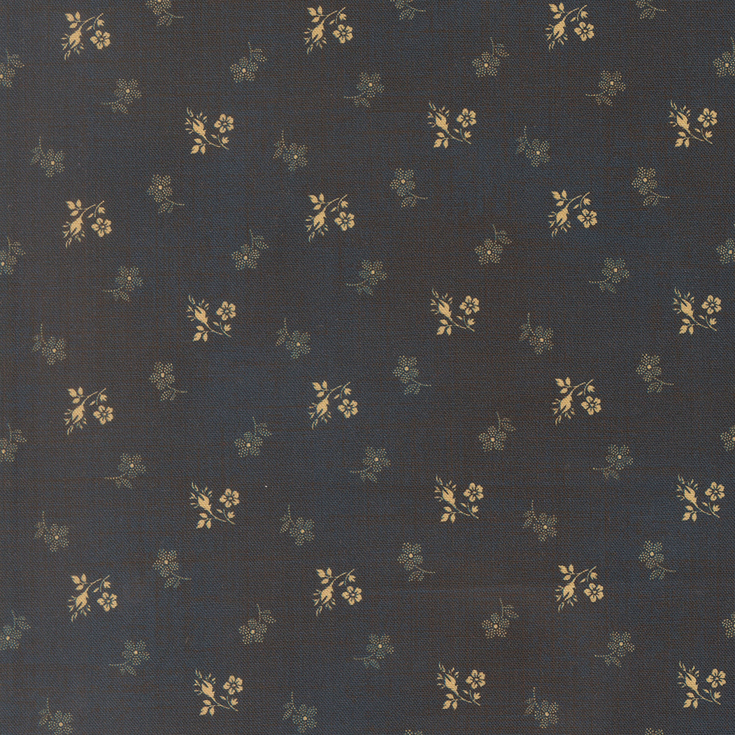 Dark fabric with small floral patterns