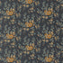 Floral pattern with yellow and blue flowers on a dark background