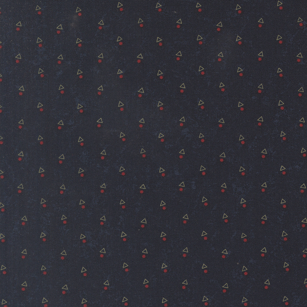 Fabric Moda Indigo Triangle Dot Quail Run by the Quarter Yard 9836-14