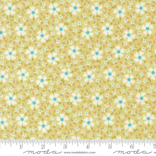 Fabric Moda Light Lime Bloom and Blossom In the Garden by the Quarter Yard 29233-21