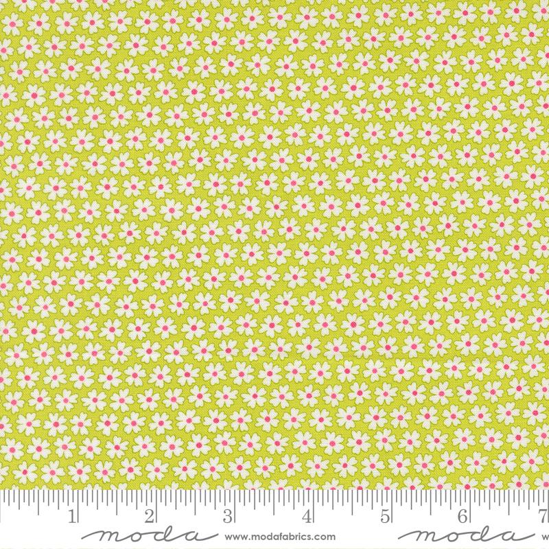 Fabric Moda Lime Pocket of Posies Pick Me by the Quarter Yard 22492-15