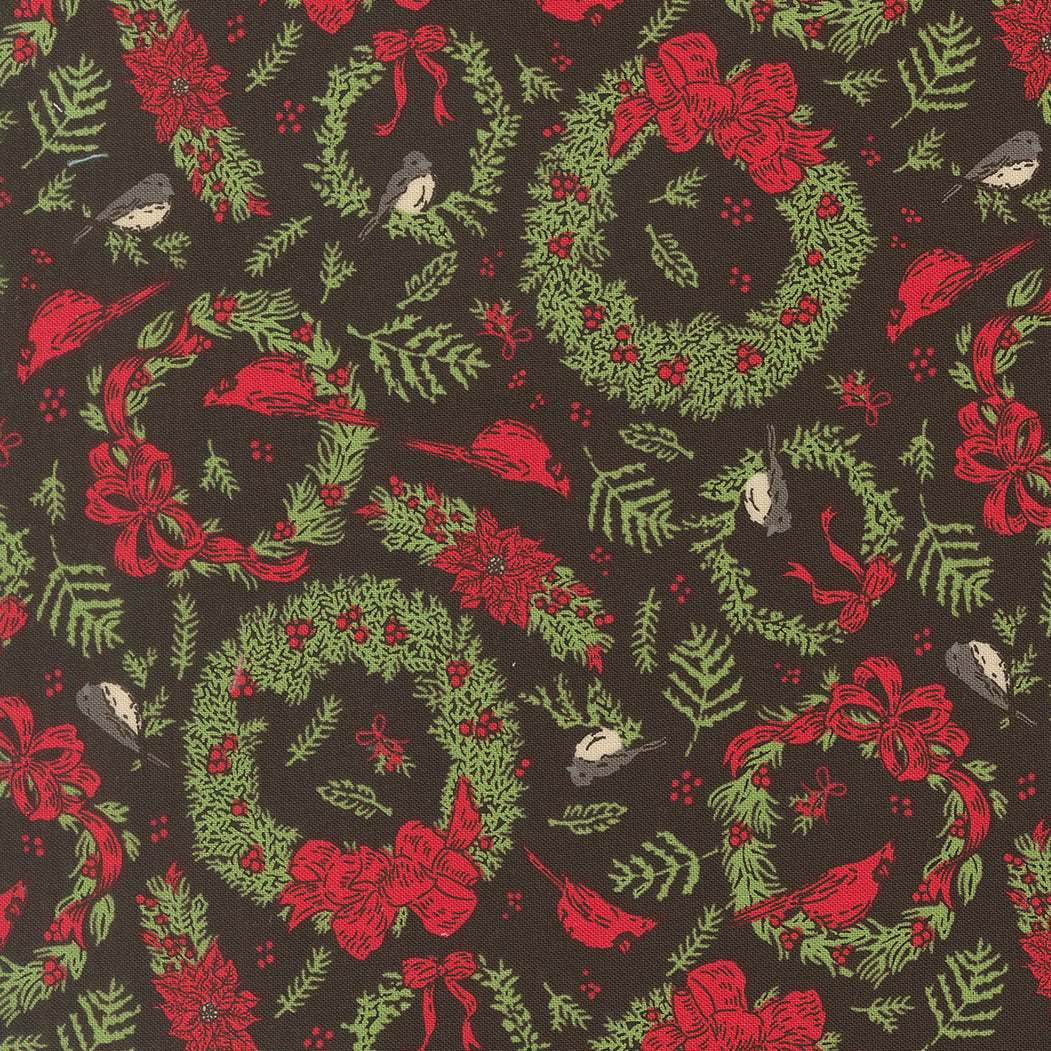 Fabric Moda Midnight Deck the Halls Holiday Cheer by the Quarter Yard 20973-20