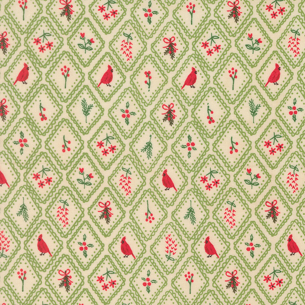 Fabric Moda Mistletoe Christmas Charm Holiday Cheer by the Quarter Yard 20974-13