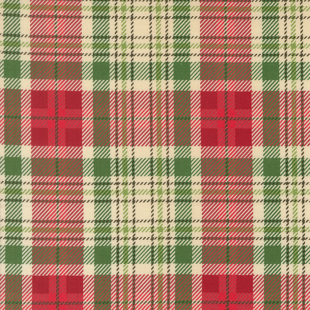 Fabric Moda Natural Christmas Plaid Holiday Cheer by the Quarter Yard 20977-11