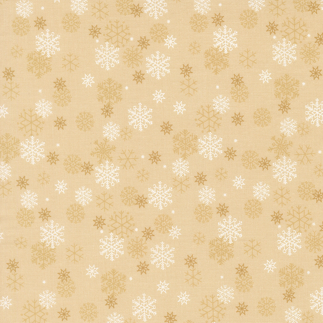 Fabric Moda Natural Snow Flurry Holiday Cheer by the Quarter Yard 20976-11