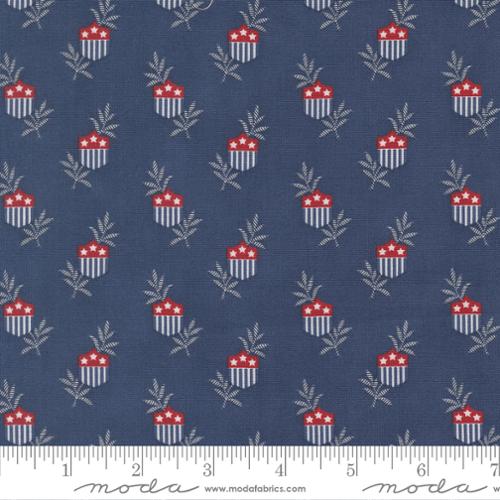 Fabric Moda Nautical Blue Star Shield American Gatherings III by the Quarter Yard 49320-14