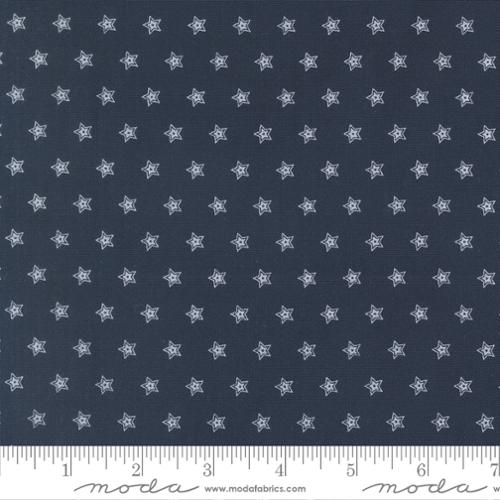 Fabric Moda Navy Double Star American Gatherings III 108" Wide Back by the Quarter Yard 108036-16