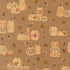 Pattern of decorative pumpkins and gourds on a beige background