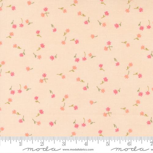 Fabric Moda Peach Fluttering Flowers Kindness by the Quarter Yard 56154-12