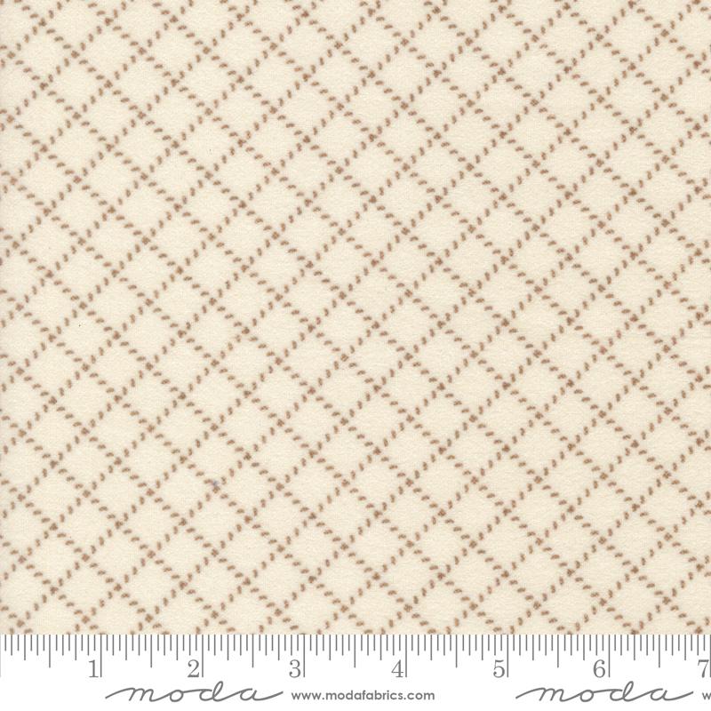 Fabric Moda Porcelain Stitched Grid Prairie Gatherings Flannels by the Quarter Yard 49315-11F
