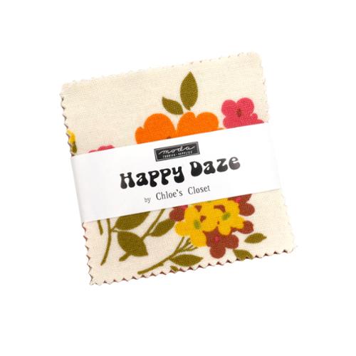 Fabric Moda Precuts Happy Daze 2.5" Mini Charm Pack 33840MC