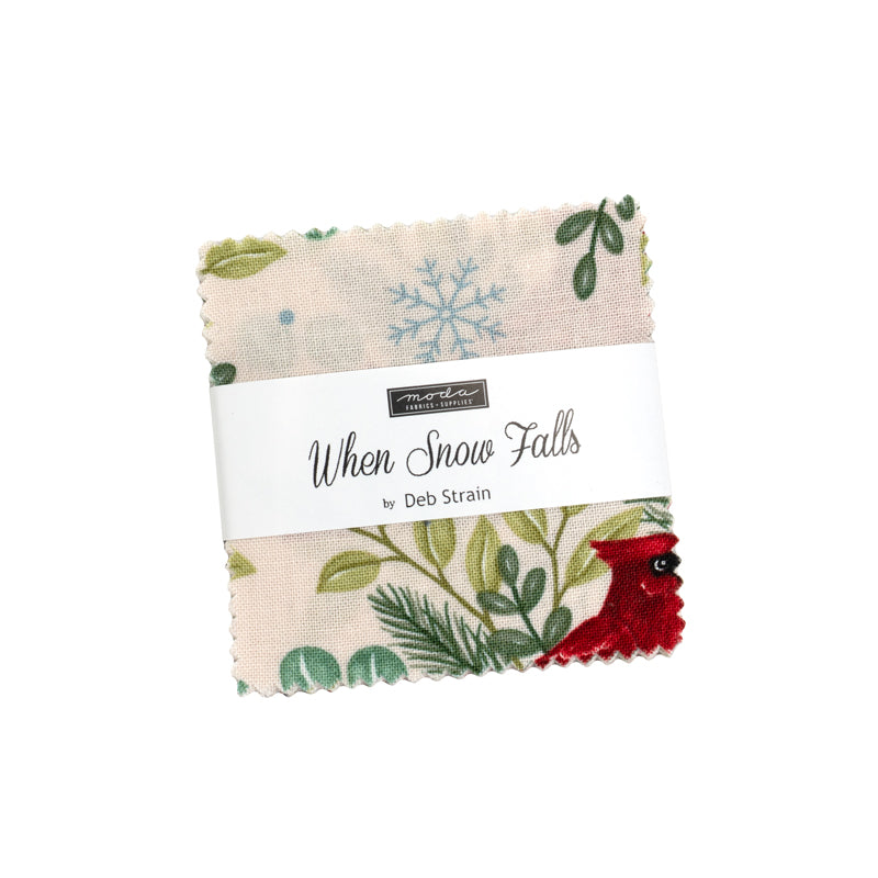 Fabric Moda Precuts When Snow Falls 42pc 2.5" Mini Charm Pack 56170MC