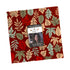 Fabric with autumn leaf pattern and Moda label on a white background