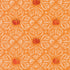 Patterned fabric with pumpkins on an orange background