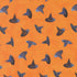 Pattern of black witch hats on an orange background