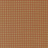 A repeating patterned fabric design featuring a grid of brown squares with small red floral motifs and dark brown paw prints in the center.