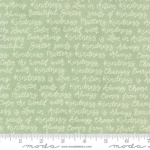 Fabric Moda Sage Kind Words Kindness by the Quarter Yard 56153-30